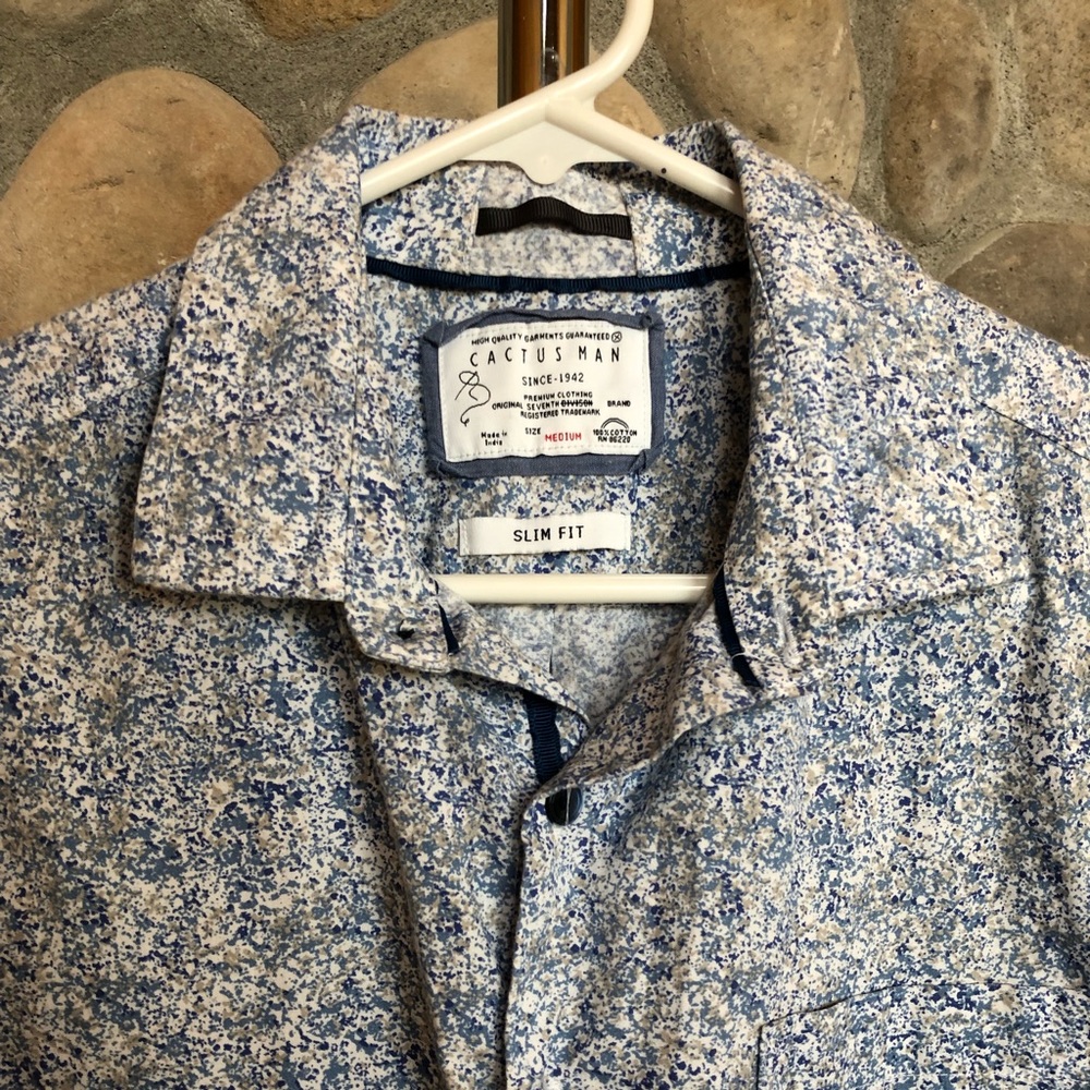 Blue button up - Picture 3 of 4